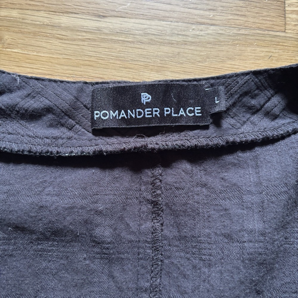 Pomander Place Tuckernuck Black Carolina Caftan Dress Maxi L Chic Minimal Resort - Picture 3 of 11